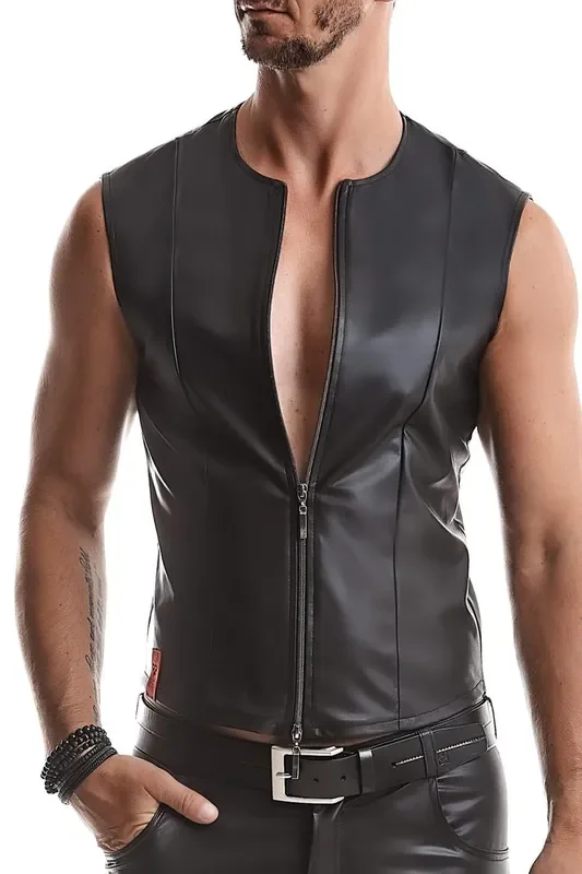 Wetlook Weste mit feinen Details
