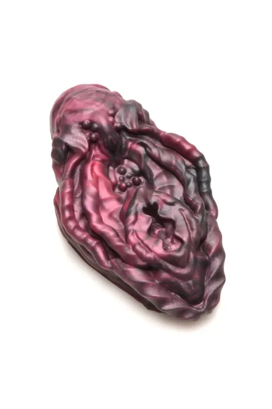 XR Brands – Xeno Pussy Vulva Silikon Grinder – Rot & Schwarz