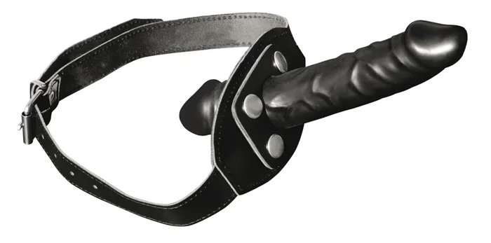XX-DREAMSTOYS Mund-Knebel mit abnehmbarem Dildo schwarz