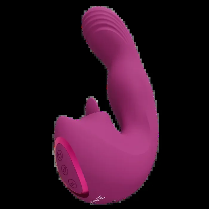 Yumi – Triple Motor G-Spot Finger Motion Vibrator and Flickering Tongue Stimulator – Pink