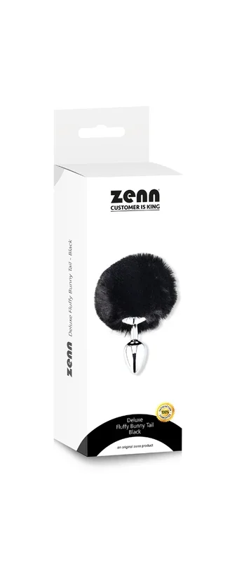 Zenn Deluxe Fluffy Bunny Tail – Black