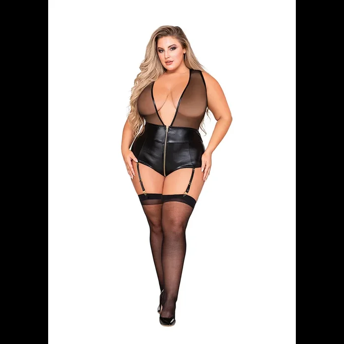 Zipper Garter Teddy – 3X